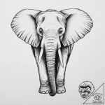 Elephant, tattoo flash sheet design, dotwork… – tattoo sketch (№1755736052_0, 21.08.2025 00:27) — tattoovalue.net