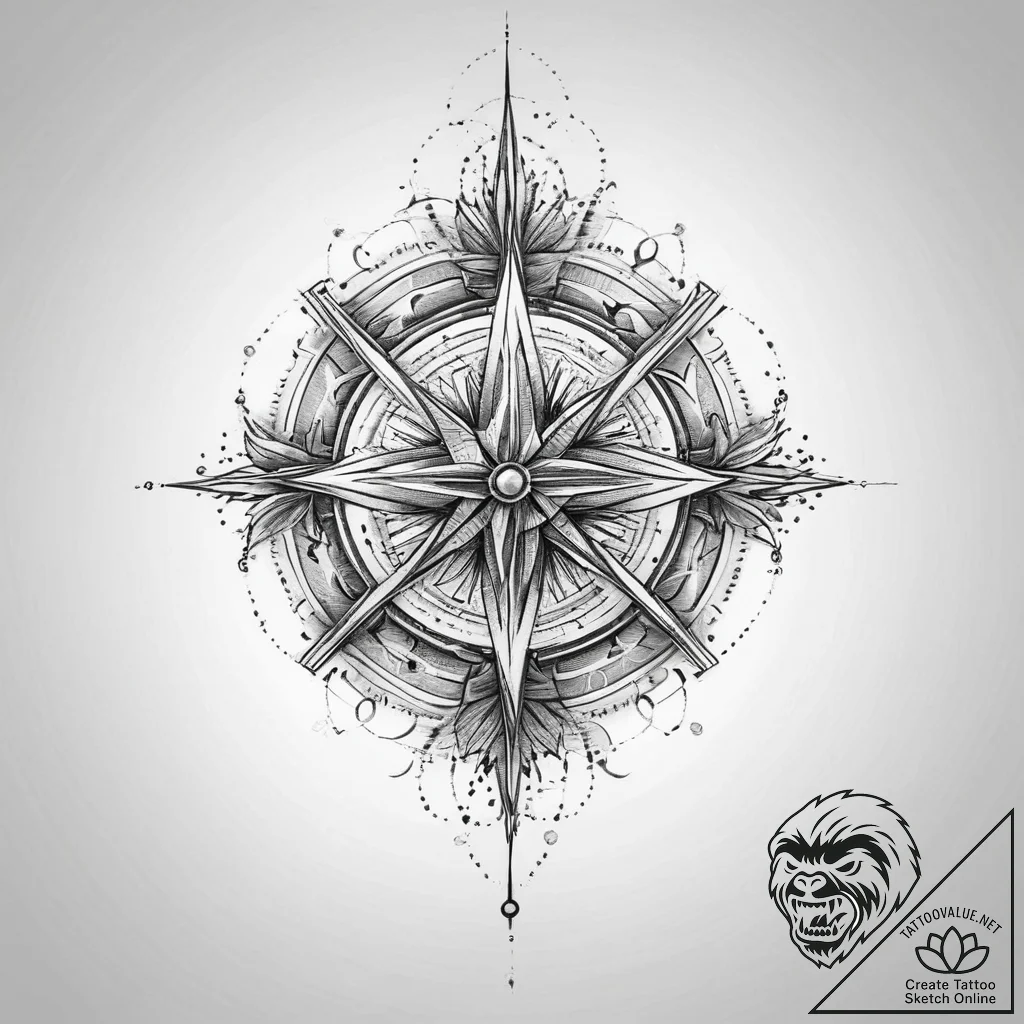 Tattoo sketch: a dynamic kolovrat depicted in... - tattoo sketch (№1755736844_0, 21.08.2025 00:40) — tattoovalue.net