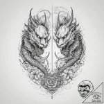 Tattoo design a pair of gaming glasses reflec… – tattoo sketch (№1755737236_0, 21.08.2025 00:47) — tattoovalue.net