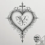 Tattoo sketch a heart silhouette made of a fa… – tattoo sketch (№1755737628_0, 21.08.2025 00:53) — tattoovalue.net