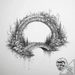 73. tattoo sketch: a “raduga” rune integrated… – tattoo sketch (№1755737827_0, 21.08.2025 00:57) — tattoovalue.net