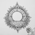 An empty, sun-drenched swimming pool in late… – tattoo sketch (№1755738027_0, 21.08.2025 01:00) — tattoovalue.net
