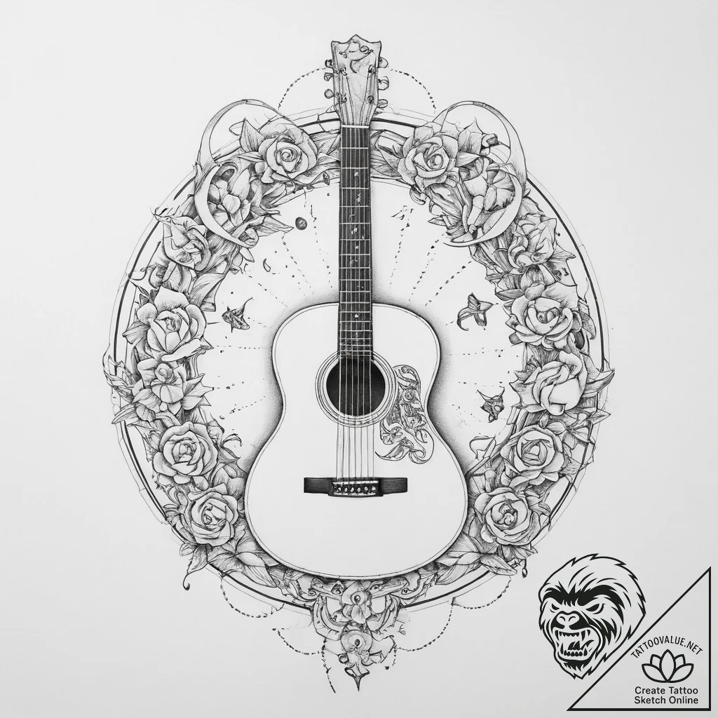 Tattoo design a zodiac symbol merged with a h... - tattoo sketch (№1755738224_0, 21.08.2025 01:03) — tattoovalue.net
