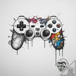 Tattoo sketch a broken controller symbolizing… – tattoo sketch (№1755738422_0, 21.08.2025 01:07) — tattoovalue.net