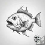 Deep-sea anglerfish – tattoo sketch (№1755739215_0, 21.08.2025 01:20) — tattoovalue.net