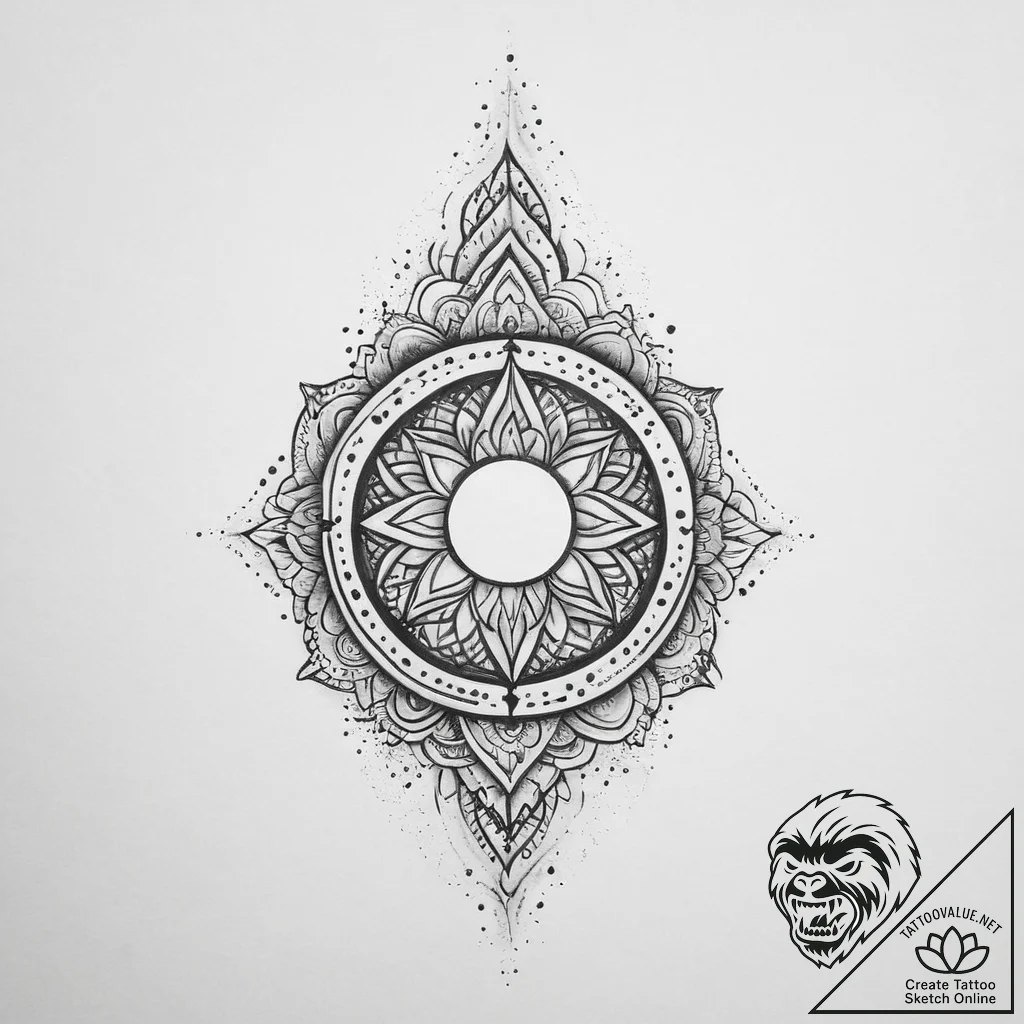 Tattoo design an abstract flow of positive en... - tattoo sketch (№1755740206_0, 21.08.2025 01:36) — tattoovalue.net