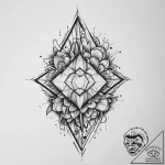 Tattoo design a subtle cracked glass effect w… – tattoo sketch (№1755741201_0, 21.08.2025 01:53) — tattoovalue.net