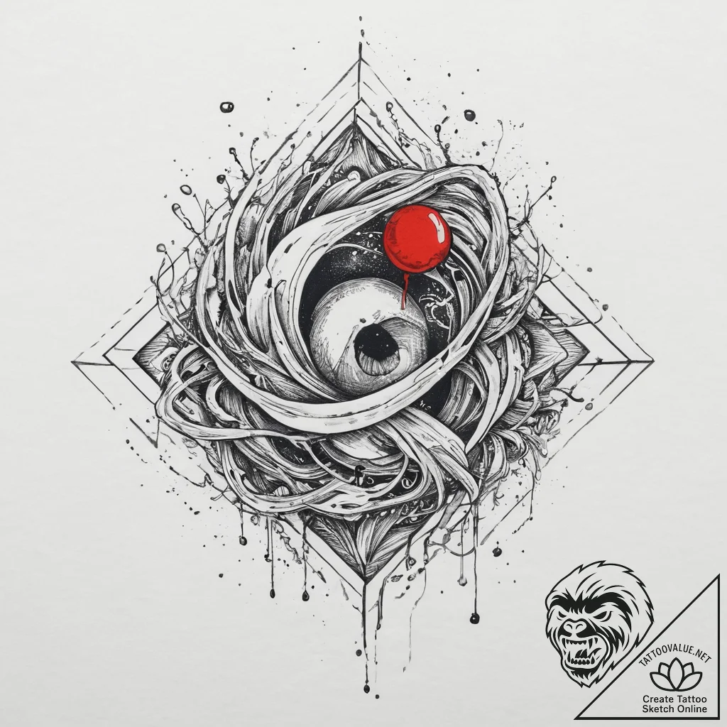 Tattoo sketch aquarius's water flowing as a s... - tattoo sketch (№1755741400_0, 21.08.2025 01:56) — tattoovalue.net