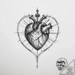Tattoo design a tiny heart on the inside of a… – tattoo sketch (№1755741601_0, 21.08.2025 02:00) — tattoovalue.net