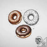 Tattoo design two halves of a donut., artisti… – tattoo sketch (№1755742201_0, 21.08.2025 02:10) — tattoovalue.net