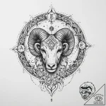 Tattoo sketch a zodiac glyph made of a specif… – tattoo sketch (№1755742400_0, 21.08.2025 02:13) — tattoovalue.net