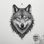 Tattoo design: a wolf or crow (associated wit… – tattoo sketch (№1755743397_0, 21.08.2025 02:29) — tattoovalue.net