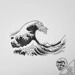 Tattoo design a traditional japanese wave pat… – tattoo sketch (№1755744389_0, 21.08.2025 02:46) — tattoovalue.net