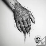 Tattoo sketch: a close-up of svarog’s hands,… – tattoo sketch (№1755744987_0, 21.08.2025 02:56) — tattoovalue.net