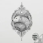 Selkie, tattoo sketch design, minimalist tatt… – tattoo sketch (№1755746984_0, 21.08.2025 03:29) — tattoovalue.net