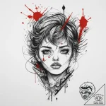 Blood type, artistic tattoo sketch, on a clea… – tattoo sketch (№1755747785_0, 21.08.2025 03:43) — tattoovalue.net