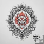 A japanese family crest (mon), ink illustrati… – tattoo sketch (№1755747985_0, 21.08.2025 03:46) — tattoovalue.net