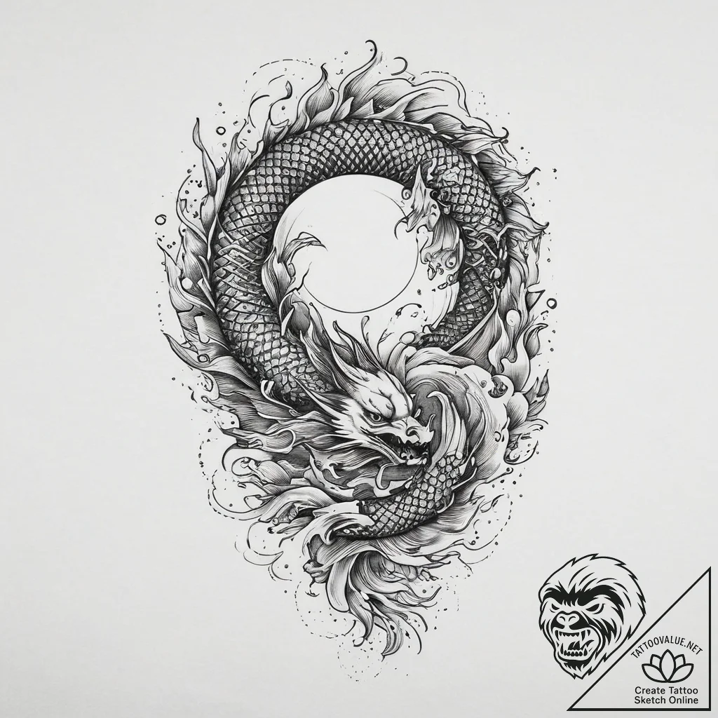 Tattoo sketch a sun breaking through dark clo... - tattoo sketch (№1755748386_0, 21.08.2025 03:53) — tattoovalue.net