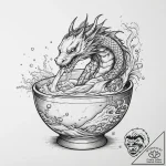 A shot of a glass of milk being poured into a… – tattoo sketch (№1755750178_0, 21.08.2025 04:22) — tattoovalue.net