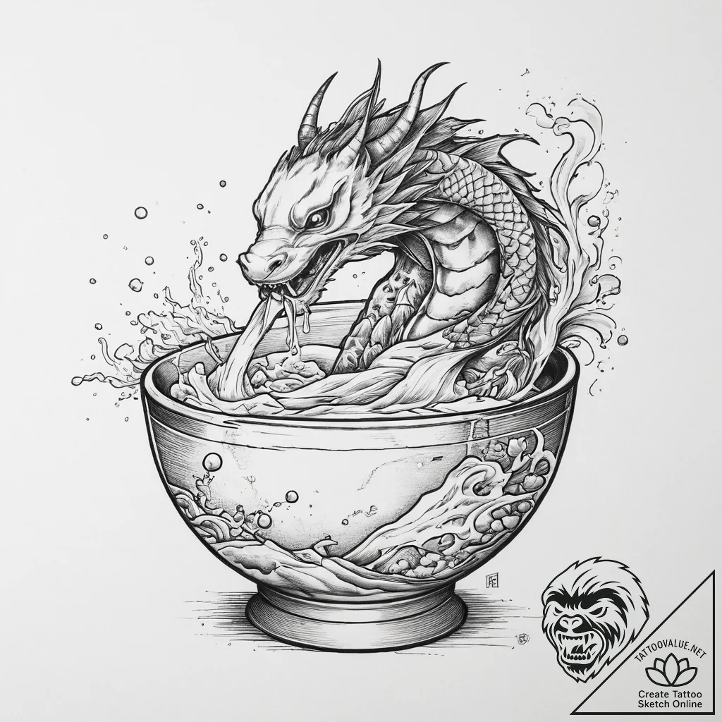 A shot of a glass of milk being poured into a... - tattoo sketch (№1755750178_0, 21.08.2025 04:22) — tattoovalue.net