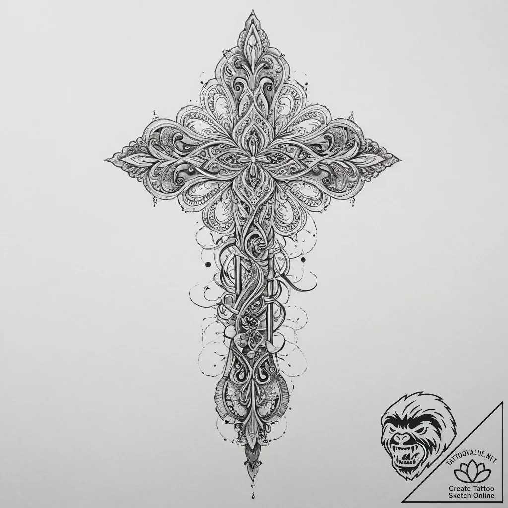 Bullet, concept art for tattoo, ornamental ta... - tattoo sketch (№1755750378_0, 21.08.2025 04:26) — tattoovalue.net