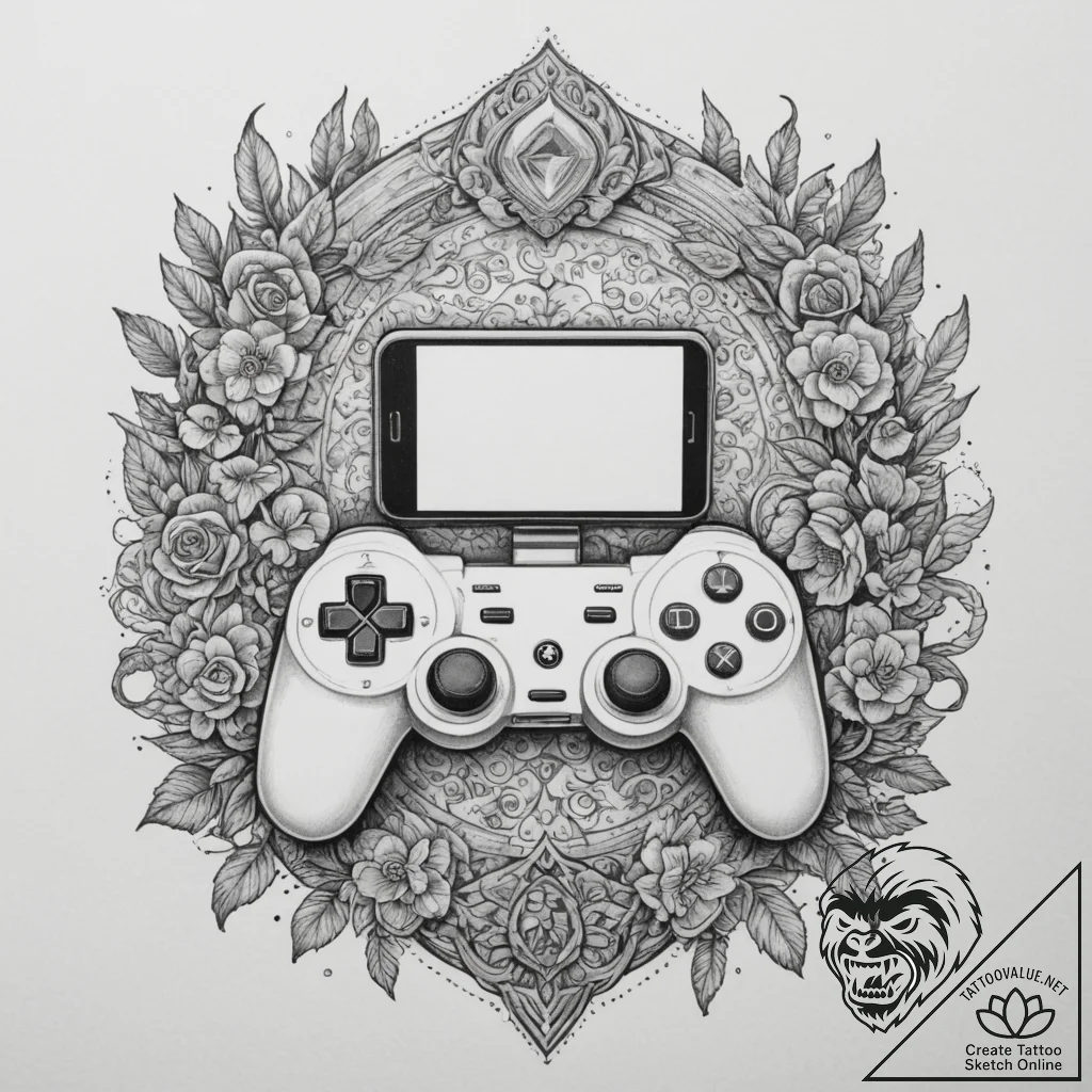 р“сђсѓрїрїр° 10: gamer equipment & setup (рр... - tattoo sketch (№1755785277_0, 21.08.2025 14:07) — tattoovalue.net