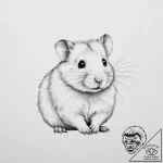 Hamster – tattoo sketch (№1755786281_0, 21.08.2025 14:24) — tattoovalue.net