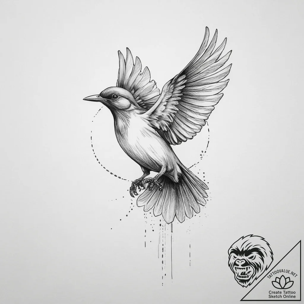Tattoo sketch a subtle symbol (e.g., a semico... - tattoo sketch (№1755786878_0, 21.08.2025 14:34) — tattoovalue.net