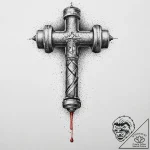 Piston, tattoo drawing outline, black and red… – tattoo sketch (№1755787275_0, 21.08.2025 14:41) — tattoovalue.net
