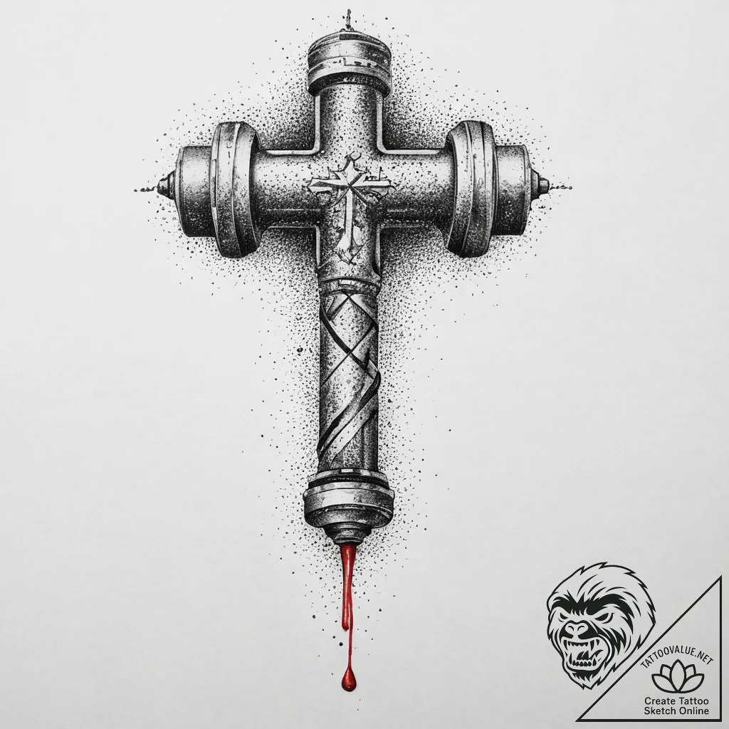 Piston, tattoo drawing outline, black and red... - tattoo sketch (№1755787275_0, 21.08.2025 14:41) — tattoovalue.net