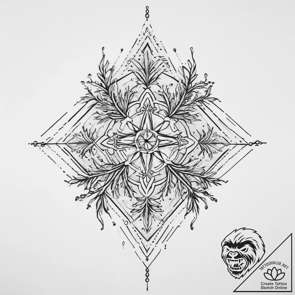 Tattoo design: a stylized representation of w... - tattoo sketch (№1755788073_0, 21.08.2025 14:54) — tattoovalue.net