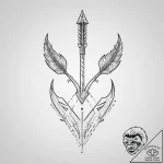 Tattoo design a subtle ‘respawn’ arrow linewo… – tattoo sketch (№1755788271_0, 21.08.2025 14:57) — tattoovalue.net