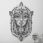 Hieroglyph, tattoo sketch design, on a clean… – tattoo sketch (№1755789659_0, 21.08.2025 15:20) — tattoovalue.net