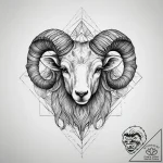 Tattoo sketch an aries ram’s head fading into… – tattoo sketch (№1755790063_0, 21.08.2025 15:27) — tattoovalue.net