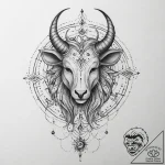 Tattoo sketch a zodiac glyph with a light, ai… – tattoo sketch (№1755790474_0, 21.08.2025 15:34) — tattoovalue.net