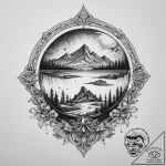 Tattoo design a crystal ball reflecting a mys… – tattoo sketch (№1755790871_0, 21.08.2025 15:41) — tattoovalue.net
