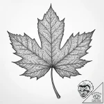 Maple leaf, concept art for tattoo, sketch ta… – tattoo sketch (№1755791069_0, 21.08.2025 15:44) — tattoovalue.net