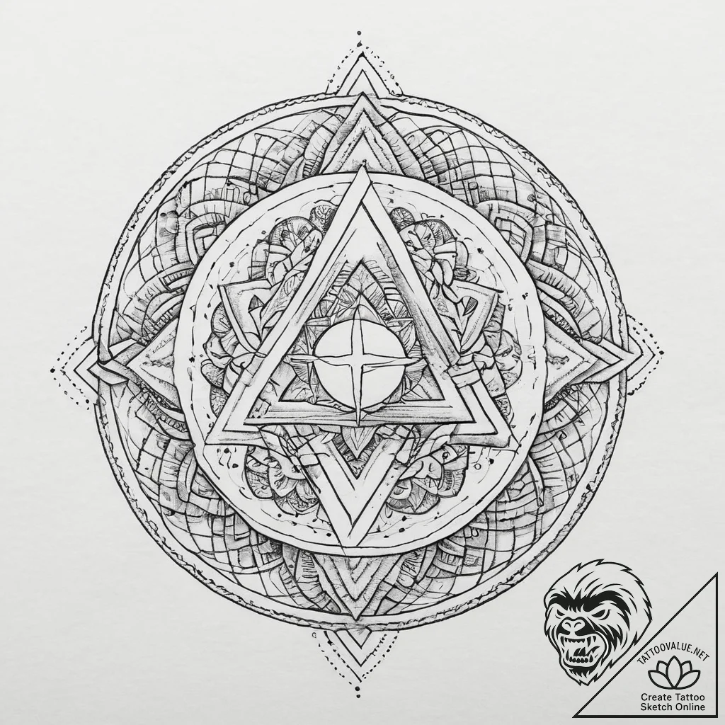 90. tattoo sketch: watercolor "treba" rune wi... - tattoo sketch (№1755791664_0, 21.08.2025 15:54) — tattoovalue.net