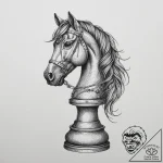 Tattoo sketch a knight’s chess piece (horse),… – tattoo sketch (№1755793262_0, 21.08.2025 16:21) — tattoovalue.net