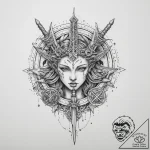 Tattoo sketch a zodiac glyph with subtle taro… – tattoo sketch (№1755793461_0, 21.08.2025 16:24) — tattoovalue.net