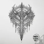 Tattoo design: a depiction of the forging of… – tattoo sketch (№1755794664_0, 21.08.2025 16:44) — tattoovalue.net