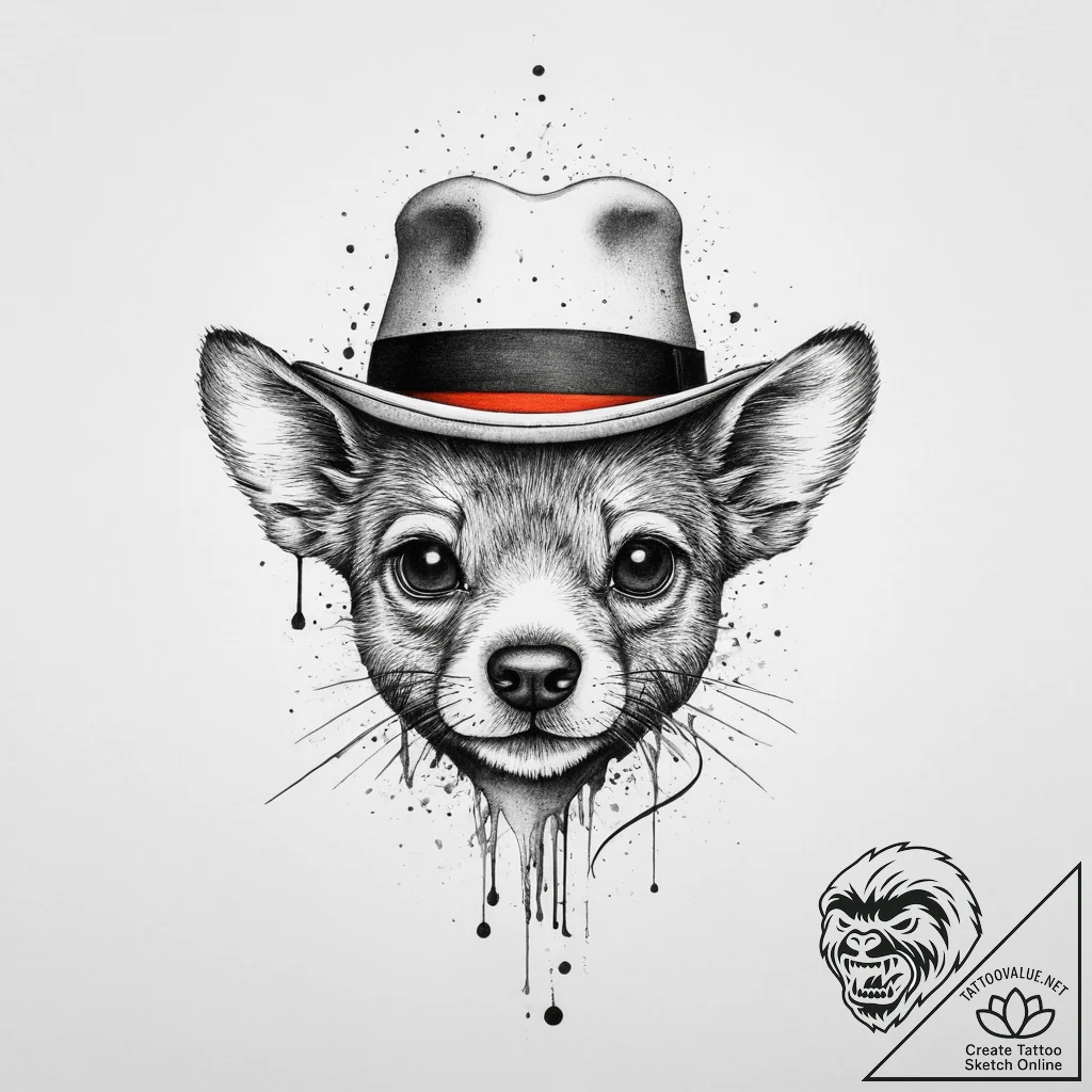 Tattoo sketch a tiny, cute animal wearing a s... - tattoo sketch (№1755796049_0, 21.08.2025 17:07) — tattoovalue.net
