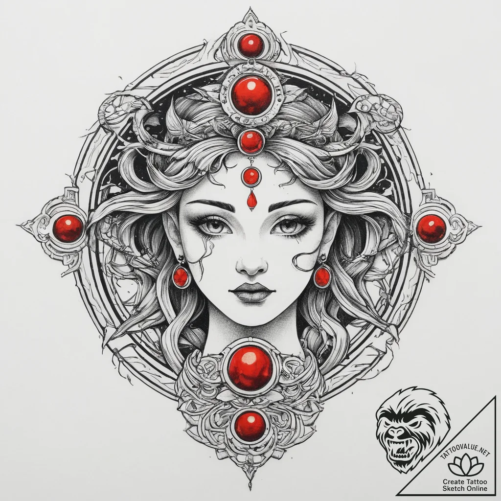Tattoo design a zodiac symbol with a keyhole... - tattoo sketch (№1755796852_0, 21.08.2025 17:20) — tattoovalue.net