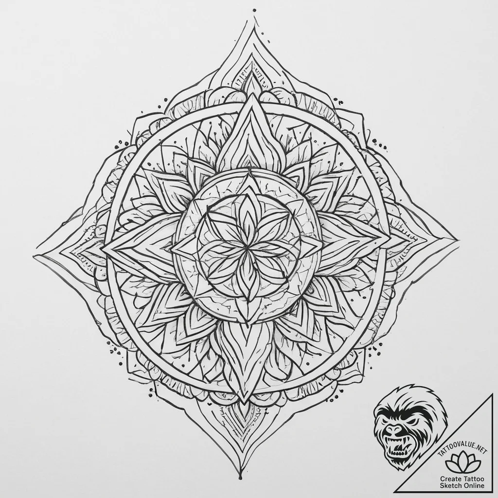 Tattoo sketch painting a portrait, tattoo lin... - tattoo sketch (№1755798277_0, 21.08.2025 17:44) — tattoovalue.net