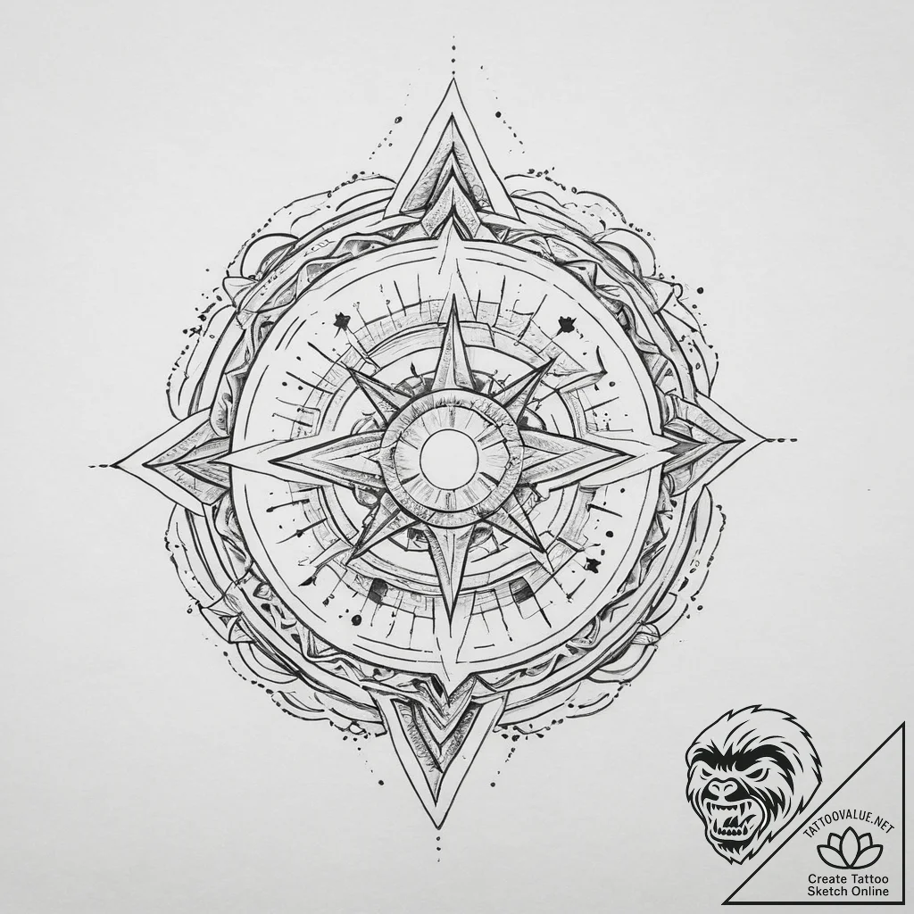 Tattoo sketch cosmic essence, tattoo flash sh... - tattoo sketch (№1755798473_0, 21.08.2025 17:47) — tattoovalue.net