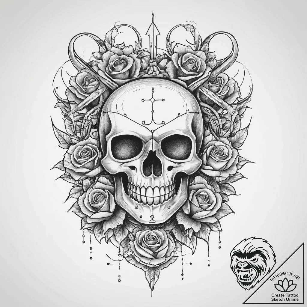 Tattoo sketch scissors, tattoo sketch design,... - tattoo sketch (№1755798866_0, 21.08.2025 17:54) — tattoovalue.net