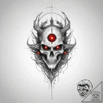 Tattoo sketch cosmic ghost, concept art for t… – tattoo sketch (№1755799266_0, 21.08.2025 18:01) — tattoovalue.net
