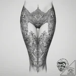 Tattoo sketch sensual thigh with a garter, ta… – tattoo sketch (№1755799864_0, 21.08.2025 18:11) — tattoovalue.net