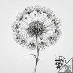 Tattoo sketch queen anne’s lace, ink illustra… – tattoo sketch (№1755800657_0, 21.08.2025 18:24) — tattoovalue.net