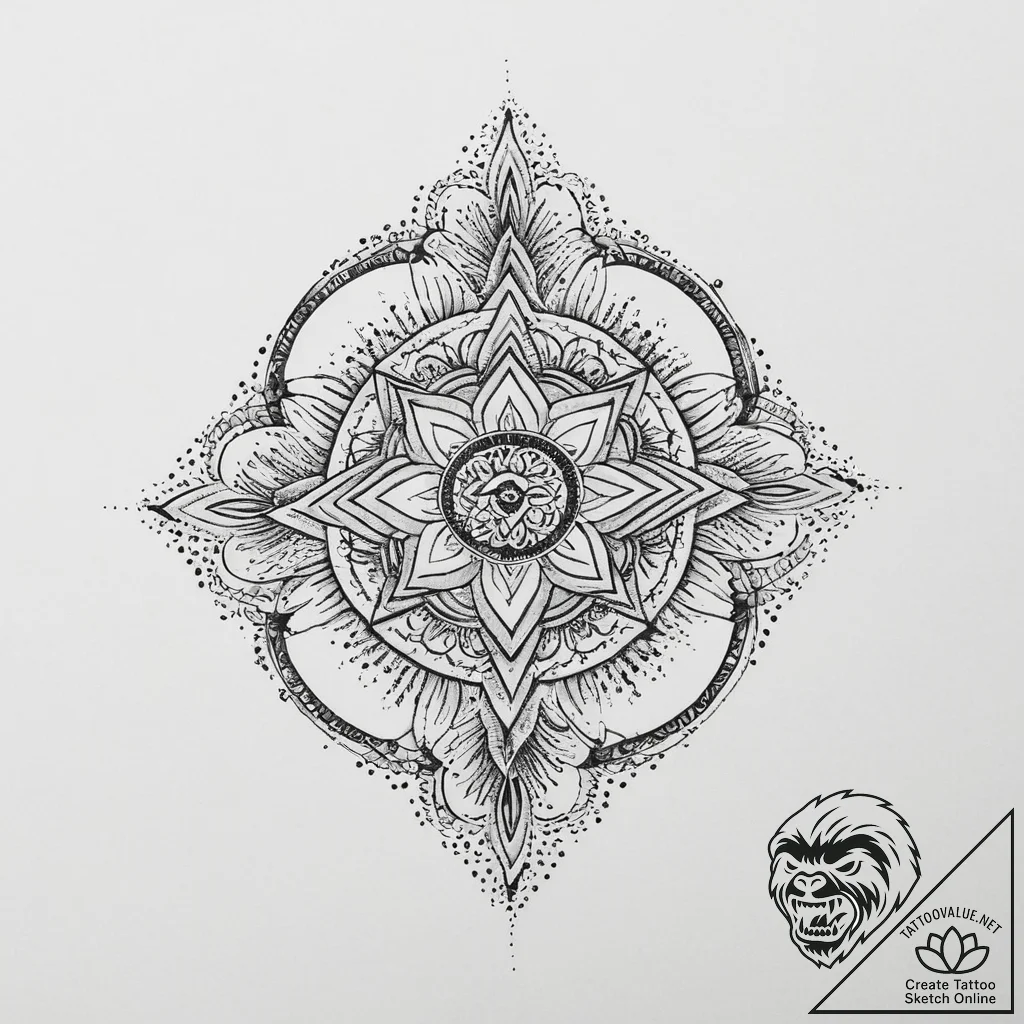 Tattoo sketch sacred identity, ink illustrati... - tattoo sketch (№1755801444_0, 21.08.2025 18:37) — tattoovalue.net